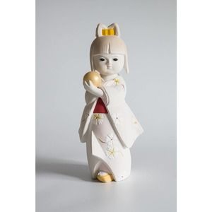 Vintage Japanese Porcelain Bisque Hakata Doll Toyo 10.75" Tall